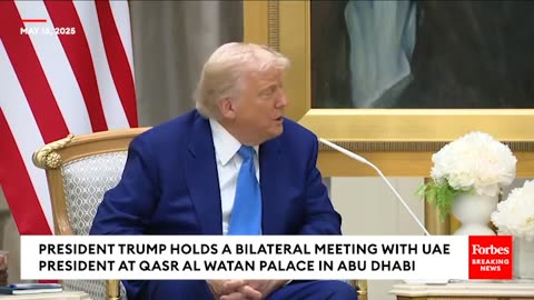 BREAKING NEWS_ Trump Holds Bilateral Meeting With UAE President At Qasr Al Watan Palace In Abu Dhabi