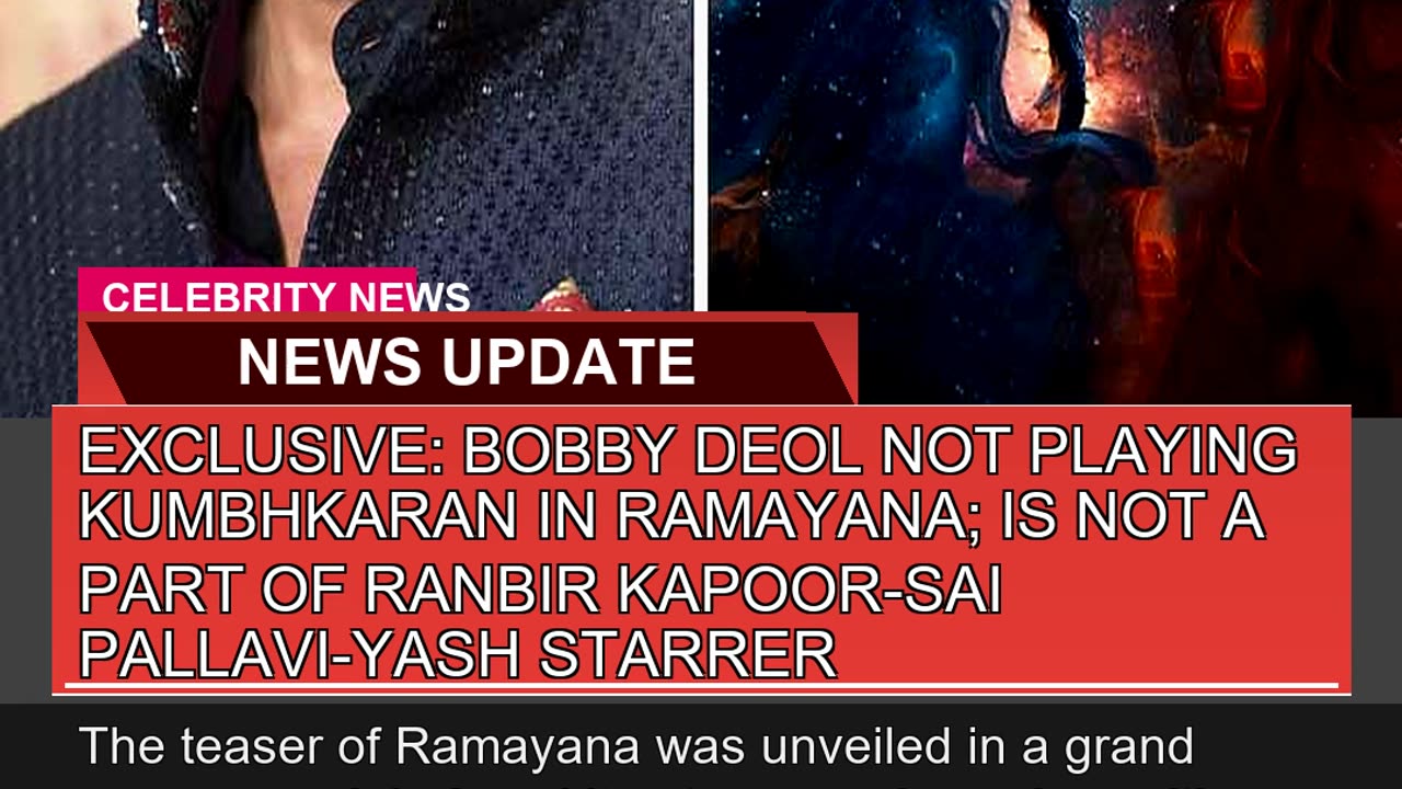 Exclusive Bobby Deol Not Playing Kumbhkaran in Ra