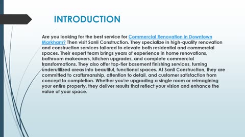 Looking for the best Commercial Renovation in Downtown Markham