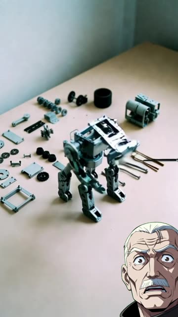 The world's smallest functional mini-robot building itself