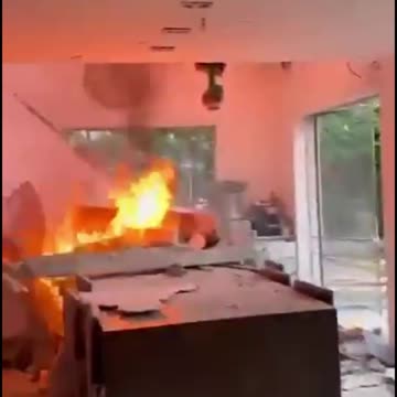 Warfare Analysis - 5, An Israeli posted this photo of interceptor shrapnel setting fire