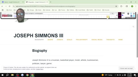 Website over the years