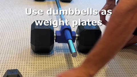 💪What #Barbell Exercise Would You Do 1st? Use #Dumbbells as #weightplates #Dualbell #homegymlife