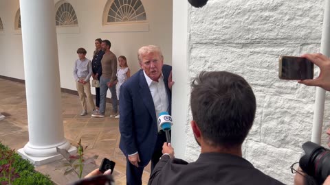 Trump Takes Questions After Returning from Scotland