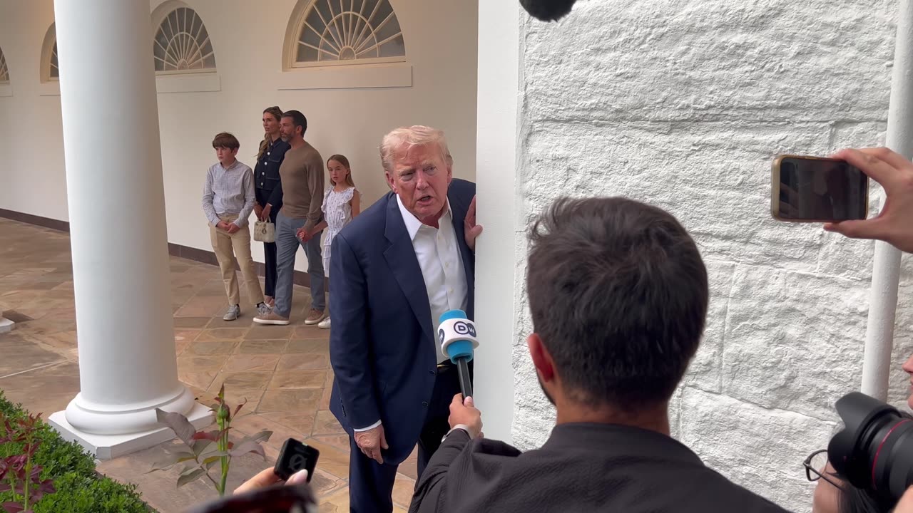 Trump Takes Questions After Returning from Scotland
