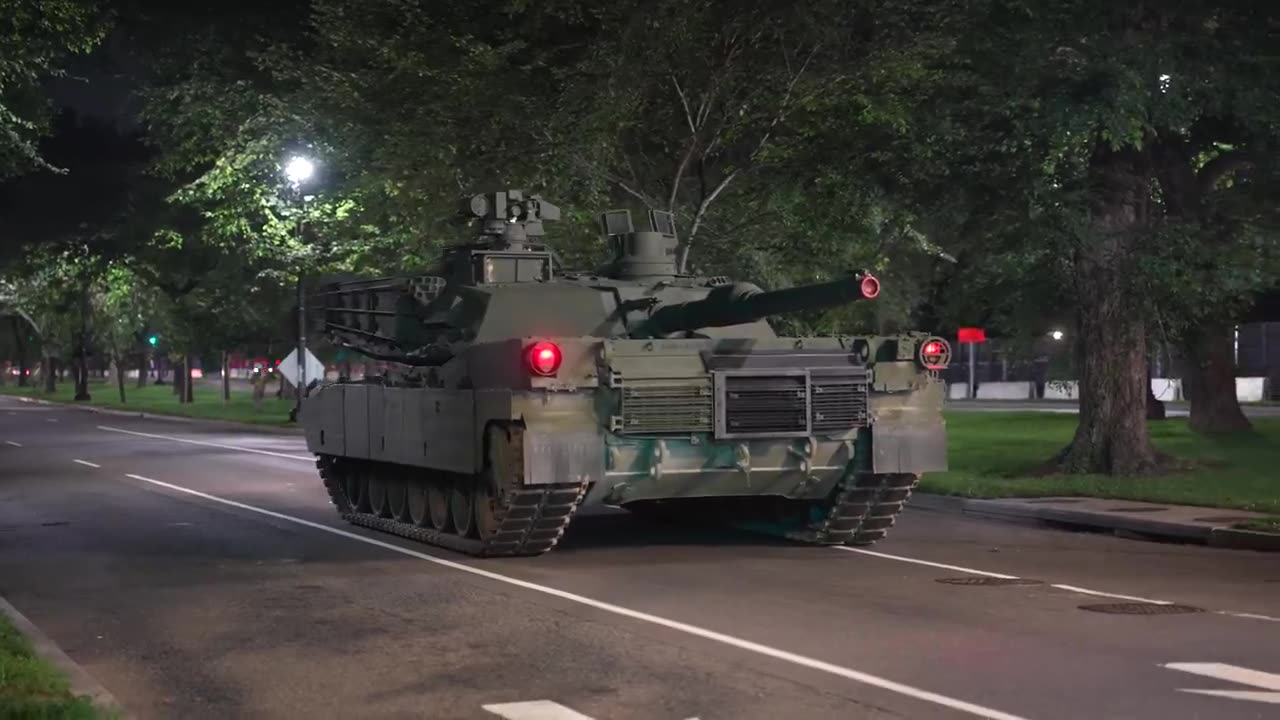Tanks rolled through Washington, DC streets last night, gearing up for the Army’s 250th Parade