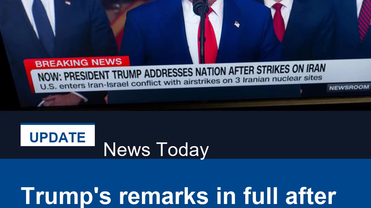 Trump's remarks in full after US strikes on Iran