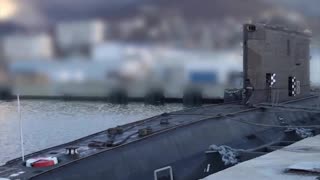 The submarine is still standing. Completely intact.