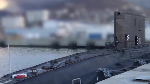 The submarine is still standing. Completely intact.