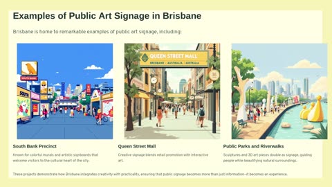 Creative Expression Through Public Art Signage in Brisbane