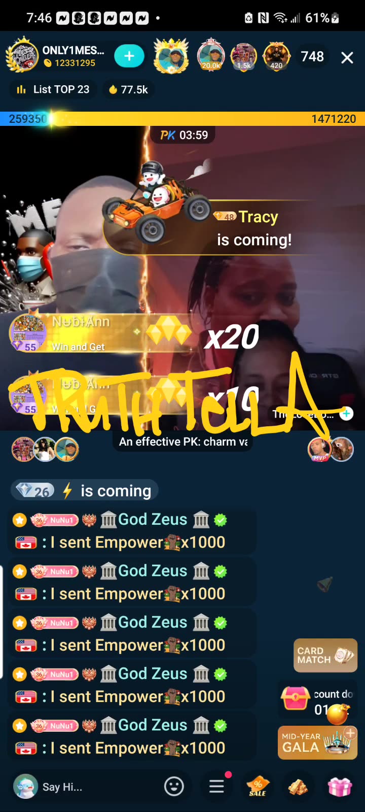 MESSY CALLER LOOSES OFFICIAL PK & FAILS TO REACH 11 BOXES FOR REBATE EVEN THOUGH GOD ZEUS THREW HIM 7 BUSINESS DRAGONS PRINCEJAY THREW 2 & AMAZING DIVA 1 THAT MEANS ZERO ORGANIC SUPPORT MEN LIE WOMEN LIE NUMBERS DONT