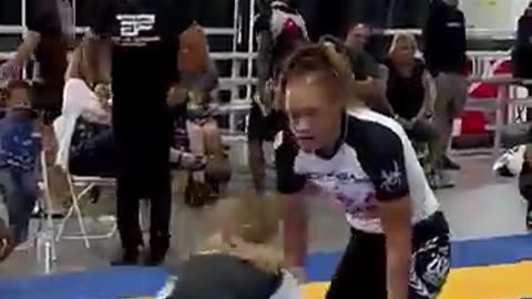 Mystery meat hybrid mongrel psycho woman punished by 15 year old White girl