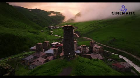 Small Village between Green Nature & Mountain Mountain