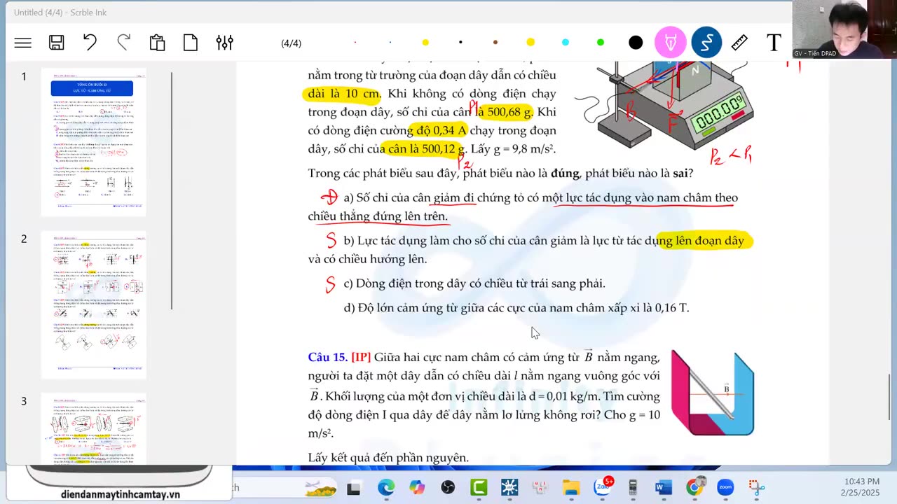 "Buổi 13: Lý thuyết lực từ, cảm ứng từ "