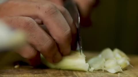 Cooking banana tree trunks