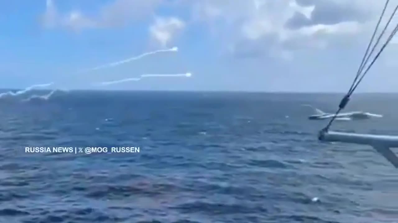A Russian Su-24 skimmed the waves , and shot flares at US Navy ship.. REAL OR FAKE?? Hard to tell