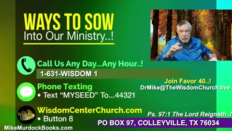 Re-Air: Wisdom Moments With Mike Murdock..!!!