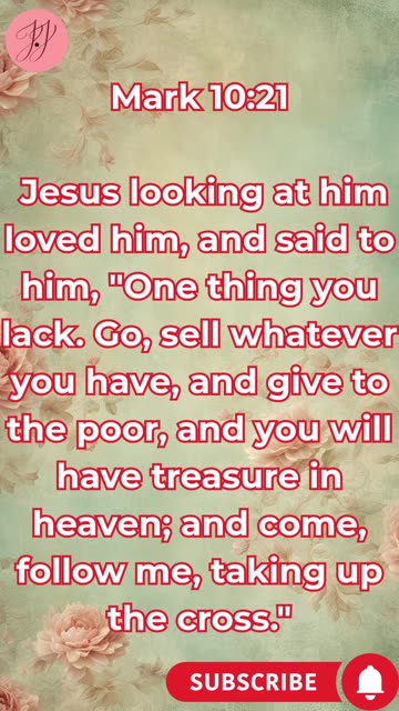 “Jesus’ Loving Call to True Treasure” mark 10:21. #shortvideo #youtubeshorts #reels #ytshorts #love