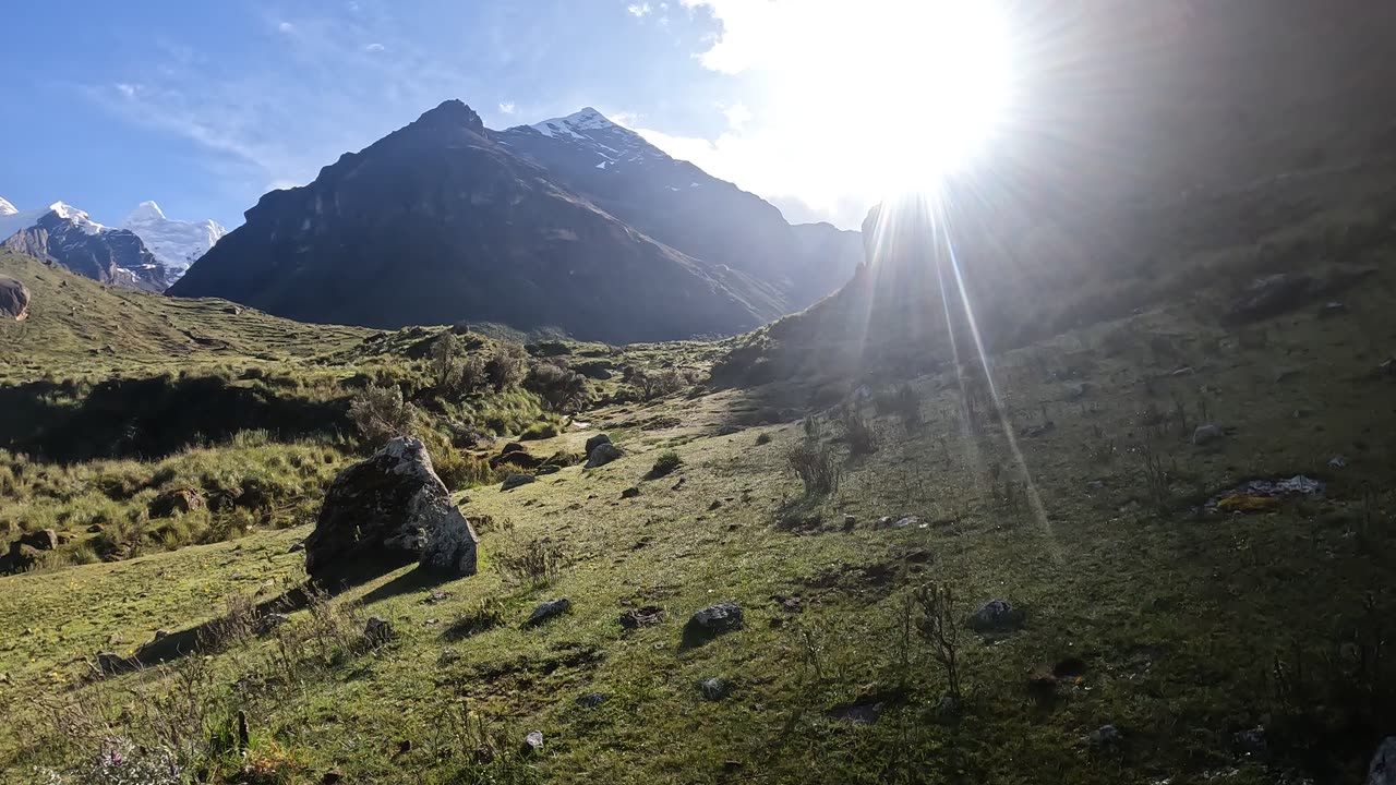 Entering Quebrada Cayesh #Nevados #Pucaranra #Tullparaju #Andavite