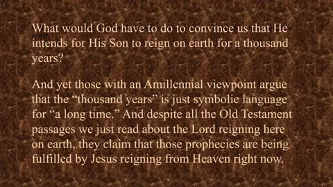 God's Purpose for the Millennium - Dave Reagan