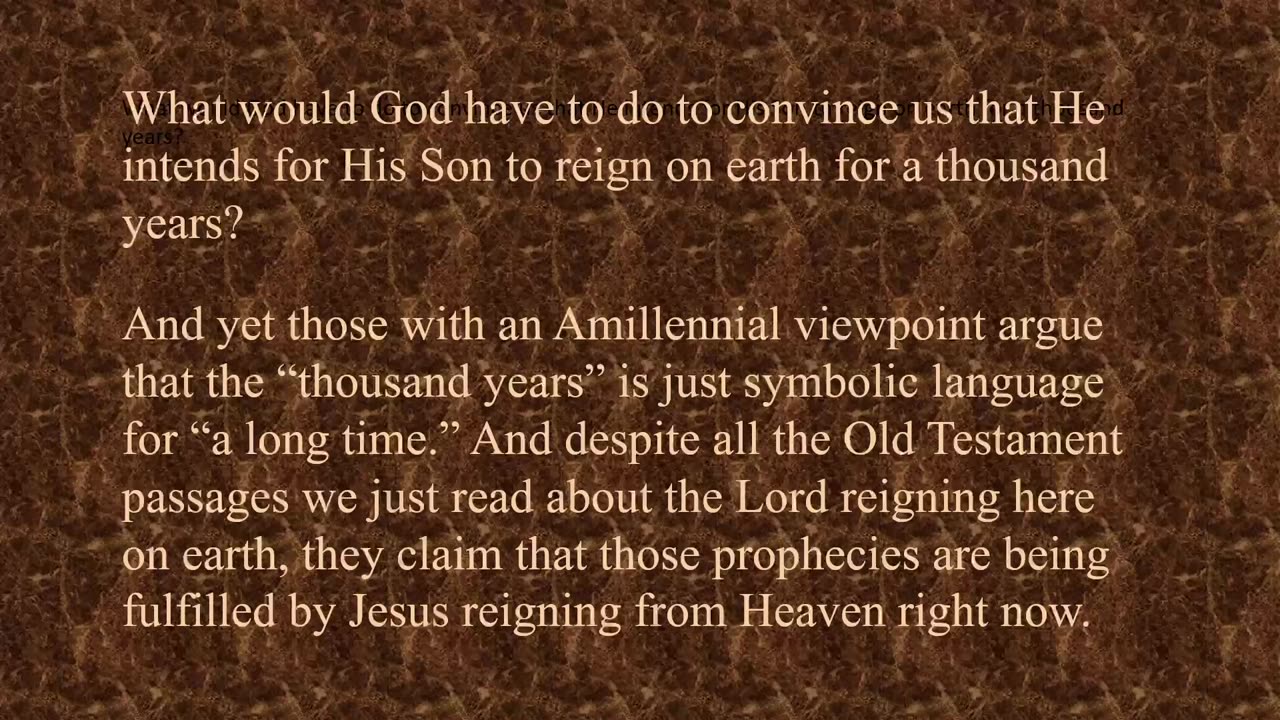 God's Purpose for the Millennium - Dave Reagan