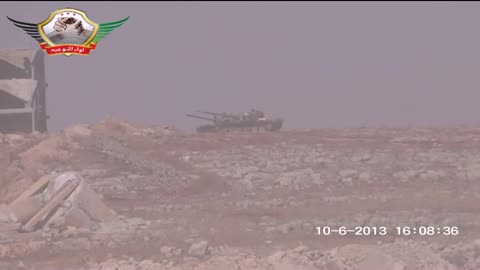 Syrian War in Mount Shweihna NW. Aleppo Konkurs ATGM vs T-72 (Al-Tawhid brigade) 2013.06.09