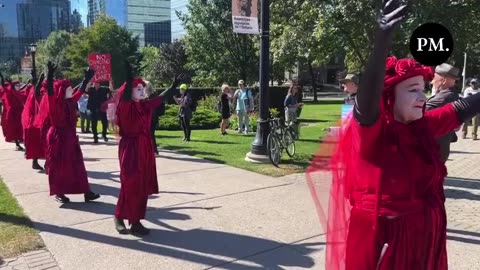 Climate extremists stage weird ritual in Toronto
