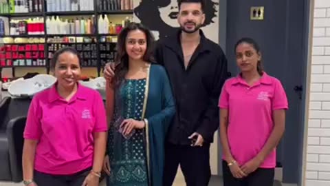 Incredible: Tejasswi Prakash & Karan Kundrra Spotted at Salon ❤️ #tejasswiprakas