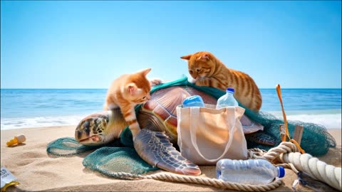 The Kitten Help Mama Cat Make and Sales Hot Dogs to Buy a Beloved Toy Castle
