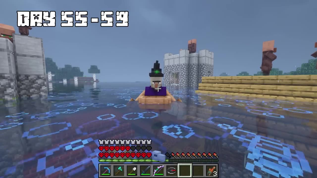 I Survived 100 DAYS as a SHARK in HARDCORE Minecraft!