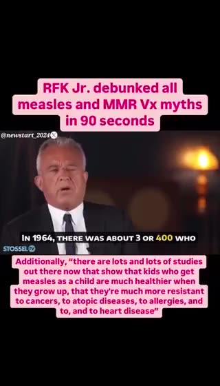 RFK jr real thoughts about the measles vaccine