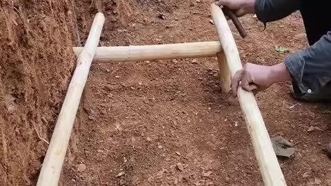 Building an amazing shelter over the water with plastic wrap