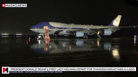 🇺🇸 President Donald Trump & First Lady Melania Depart for Thanksgiving Holidays at Mar-a-Lago [LIVE]