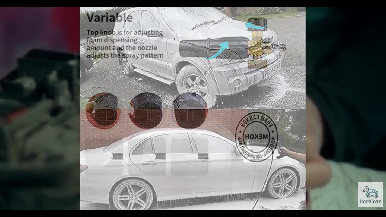 MEKOH 1 Liter Adjustable Foam Cannon Snow Foam Lance with 1/4" Quick Connector 5