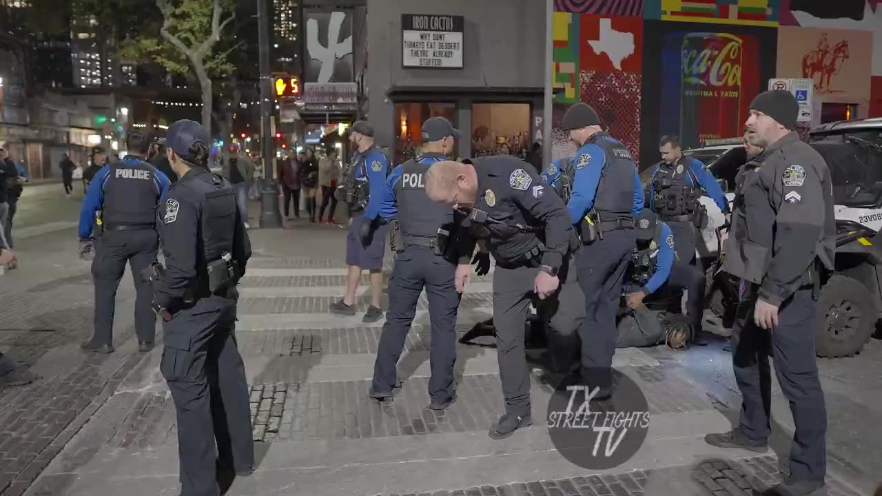Fight Breaks Out New Year’s 2025 on 6th Street, Austin TX | Wild Night of Chaos