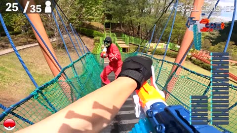 Nerf War | Amusement Park Battle 11 (Nerf First Person Shooter)