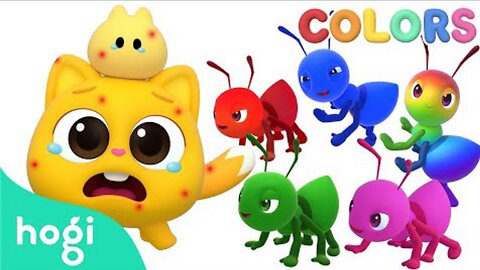 Itchy Itchy! Ants Bite Ninimo! | Learn Colors with Ants | Colors for Kids | Hogi Colors