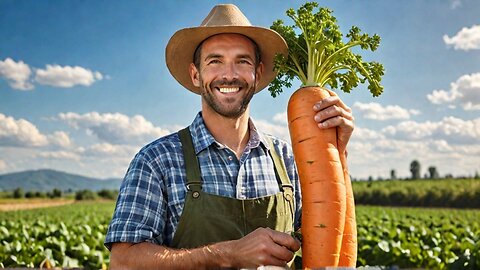 FARMER Finds a MASSIVE Carrot Haul! #farming #farmer #carrot #harwesting #carrots #nature