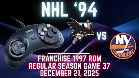 NHL '94 Franchise League (1997) - Sharks (Len) at Islanders (FLAnatic) {Genesis} - Game 37
