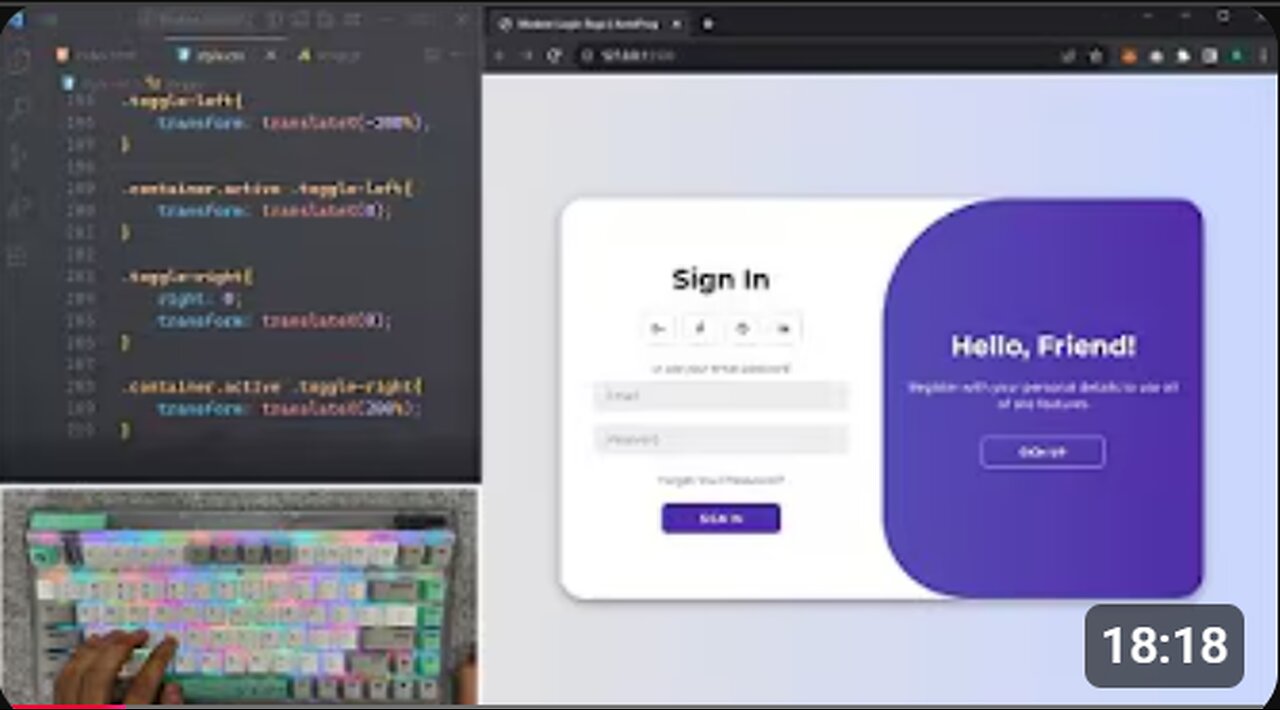 Animated Login Page - no talk , with HTML ,CSS AND Java Script #Animatedloginpage #coding