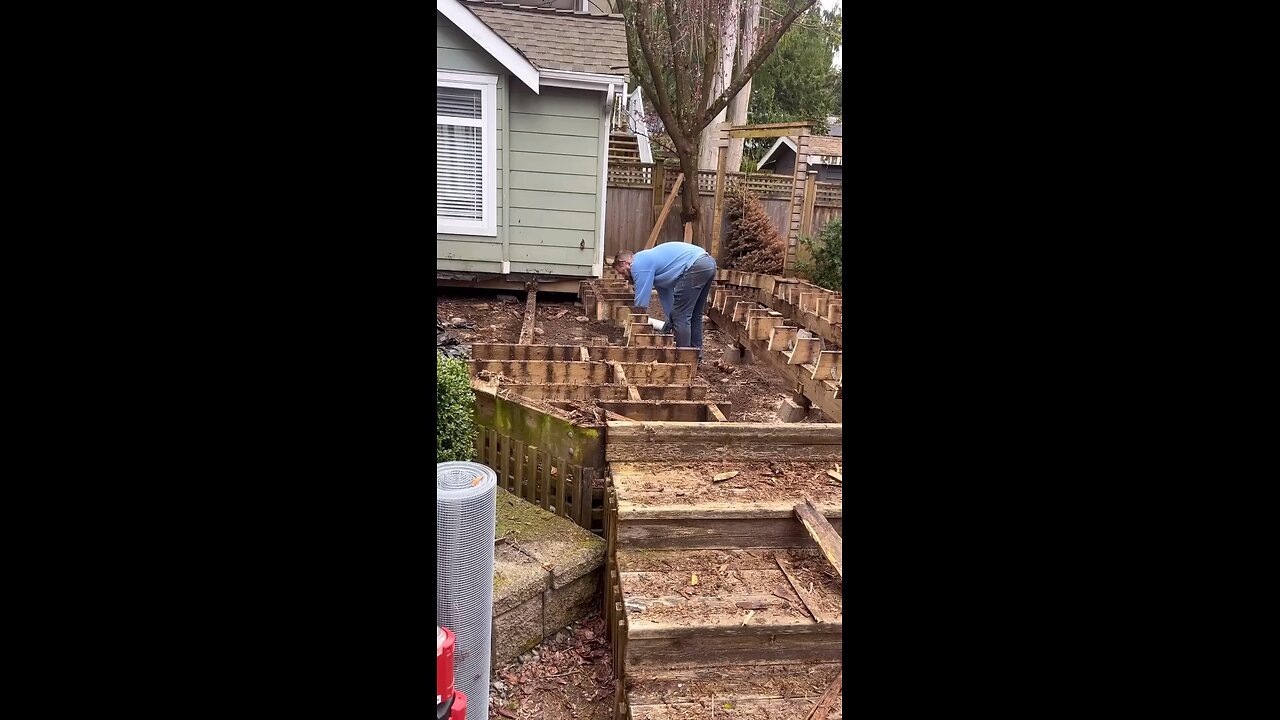 From demo to laying down some cedar deck boards!