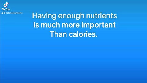 Having enough nutrients is more important than the theory “calories in, calories out”!