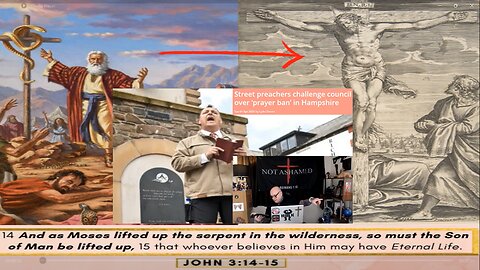 As the serpent was lifted up so must the Son of Man be. Numbers 21.