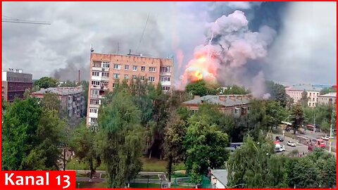 Moment of strike and blast at a Russian defense industry factory： Several are killed, many injured