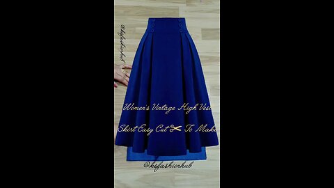 Women's Vintage High Waist Skirt Easy