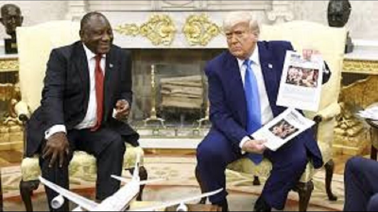 Trump Ambushes South African President with Shocking Footage