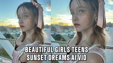 Beautiful Girls Teens VTD 😘 Sunset Dreams AI 🌞 4K HD