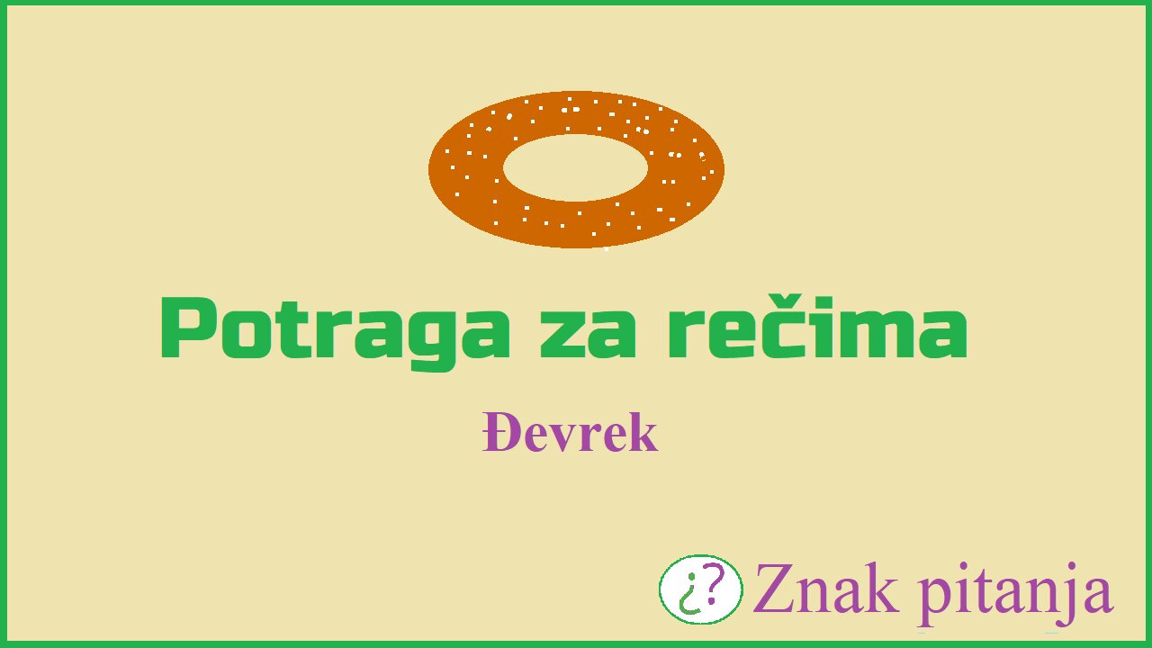 Potraga za rečima - Đevrek