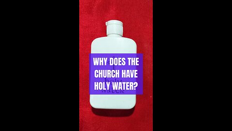 WHY DOES THE CHURCH HAVE HOLY WATER? #truth #jesus #mary #joseph #ihs #christ #church #bible #christ