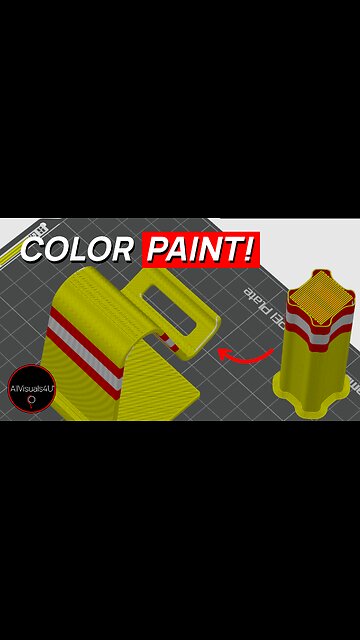 🖌 Bambu Studio Color Painting - Multi Color 3D Printing - Bambu Studio Tutorial | #Shorts